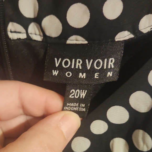 Voir Voir Black and White Dotted Mini Dress - Picture 2 of 3